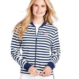 Vineyard Vines Striped Shep Bomber Jacket NWOT sma